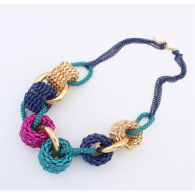  Women's Chain Necklace - Color Block Fashion European Necklace For Wedding Party Daily