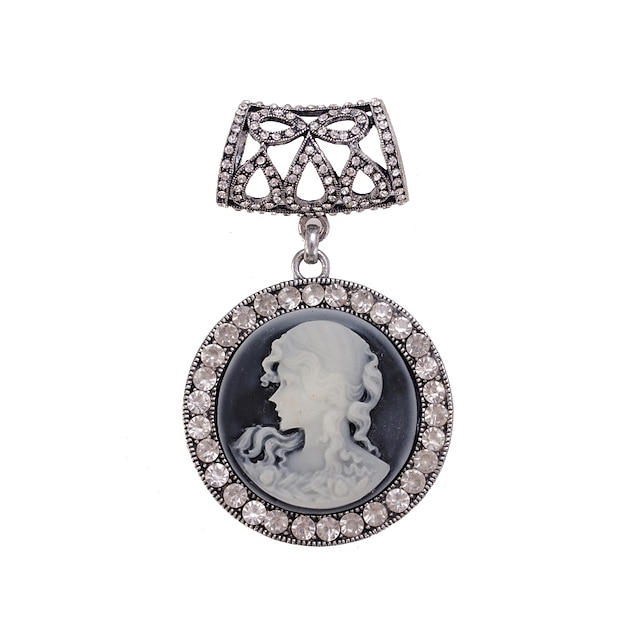  prata antigo anel de jesus fivela cachecol broche jóias acessórios cachecol para a senhora