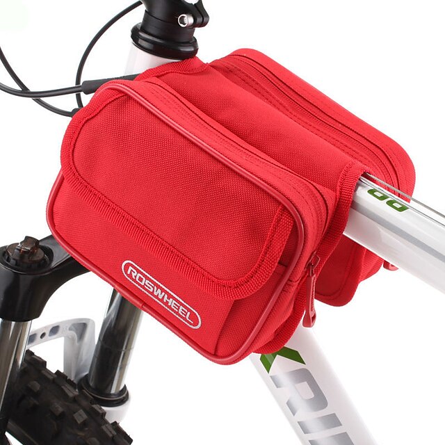  ROSWHEEL 1.7 L Sac Cadre Velo Résistant à l'humidité Zip étanche Vestimentaire Sac de Vélo Tissu PVC Térylène Sac de Cyclisme Sacoche de Vélo Cyclisme / Vélo