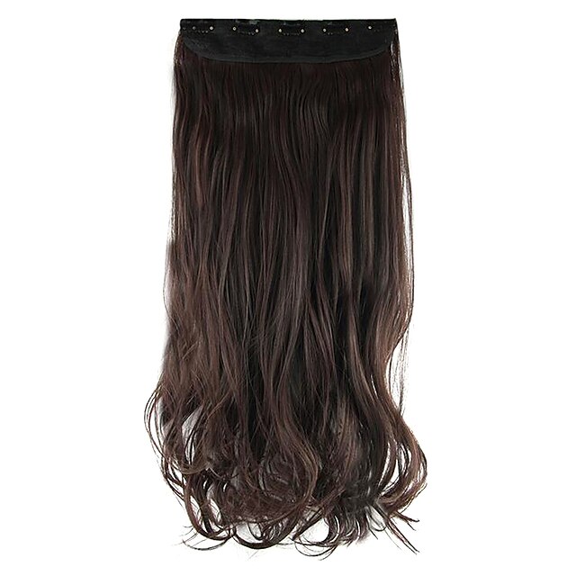  comprimento de chocolate cor 60 centímetros alta hemperature extensão do cabelo fio peruca de cabelo sintético