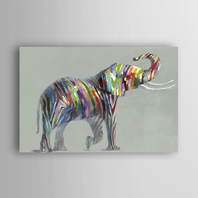  ručně malované olejomalba zvířat krásný slon s nataženém rámem 7 stěny arts®