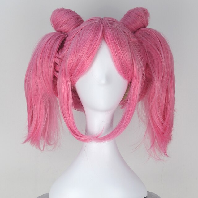  Sailor Moon Sailor Moon Cosplay Wigs Women's 12 inch Heat Resistant Fiber Pink Anime