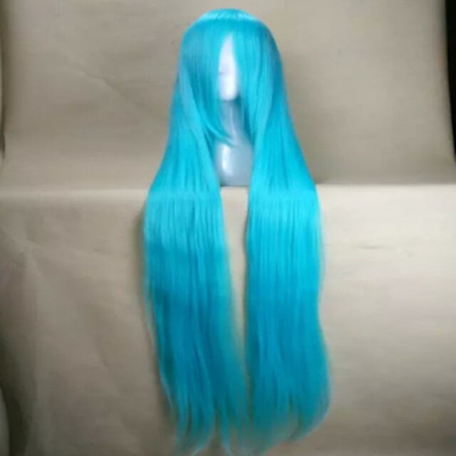  Peruci de Cosplay Peruci Sintetice Peruci de Costum Drept Drept Cu breton Perucă Foarte lung Rosu Albastru Gri Verde Maro Păr Sintetic Pentru femei Roșu Albastru Verde hairjoy