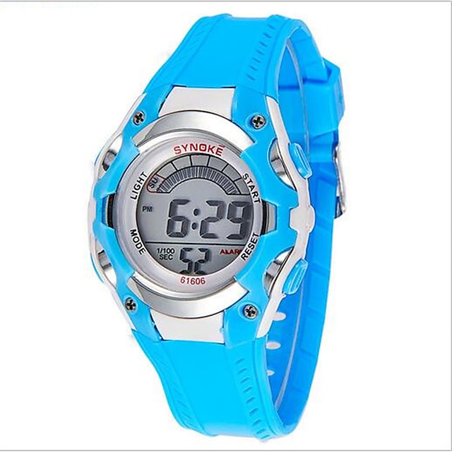  SYNOKE Sport Watch Wrist Watch Digital Rubber Blue 30 m Water Resistant / Waterproof Alarm Calendar / date / day Digital Blue / Stainless Steel / Chronograph / Luminous / LCD