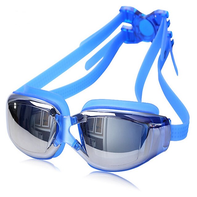  نظارات السباحة مكافح الضباب حجم قابل للتعديل مضاد للأشعة فوق البنفسجية مقاوم للماء هلام السليكا PC UV رمادي أسود أزرق رمادي أسود أزرق