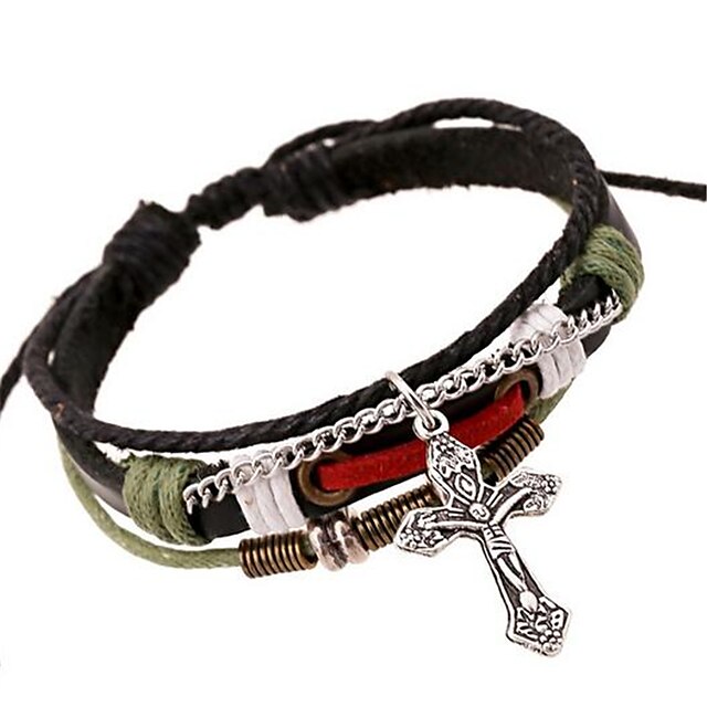  Herrn Damen Lederarmbänder Strang-Armbänder Leder Aleación Schmuck Für Hochzeit Party Alltag Normal Sport