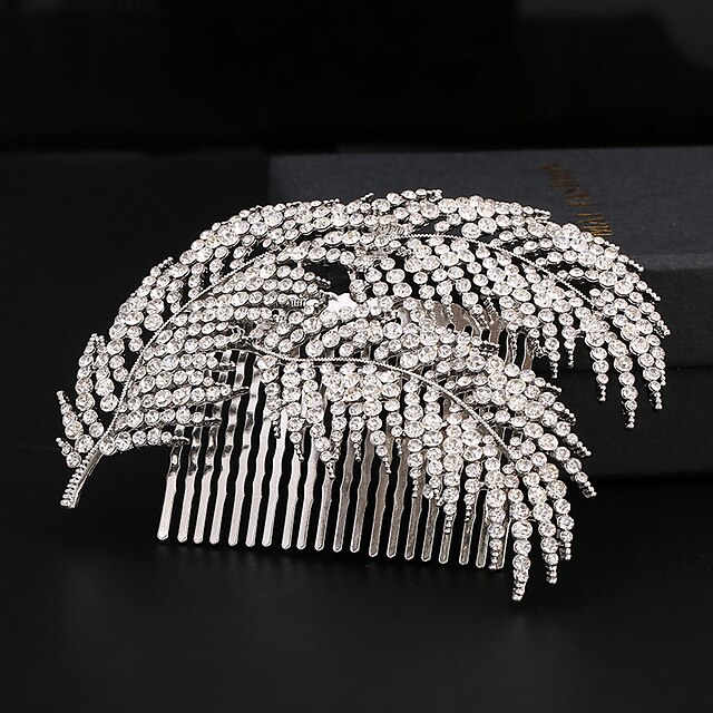  Rhinestone / Alloy Hair Combs with 1 Piece Wedding / Special Occasion Headpiece