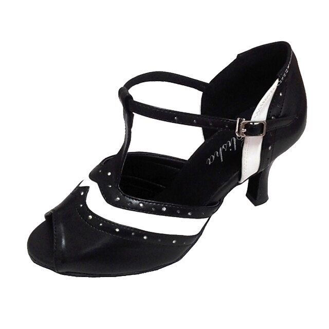  Women's Dance Shoes Swing Shoes Sandal Customized Heel Customizable Black / Red / Indoor / EU40