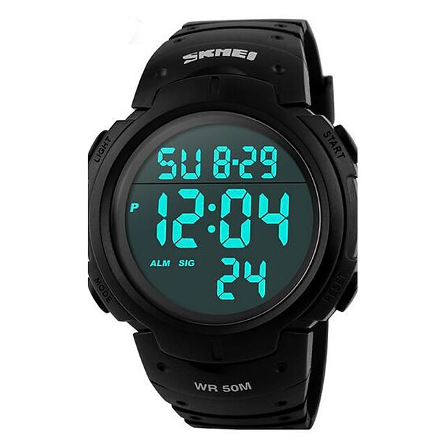  SKMEI Ανδρικά Αθλητικό Ρολόι Ρολόι Καρπού Ψηφιακό ρολόι Ψηφιακό LCD Ημερολόγιο Χρονογράφος Ανθεκτικό στο Νερό συναγερμού Φωτίζει