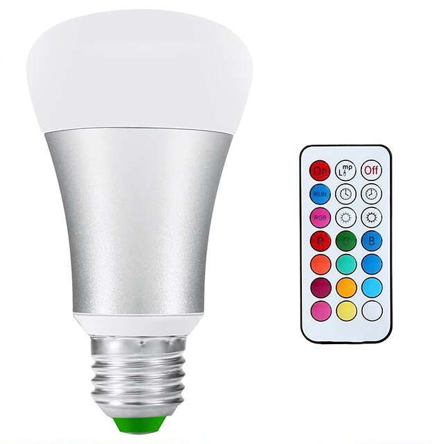  LED gömbbúrás izzók 900-1200 lm E26 / E27 A80 1 LED gyöngyök COB Vízálló Tompítható Dekoratív Természetes fehér RGB 85-265 V / 1 db. / RoHs