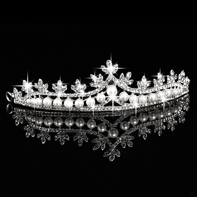  Imitation Pearl / Rhinestone / Alloy Crown Tiaras / Headwear with Floral 1pc Wedding / Special Occasion / Outdoor Headpiece