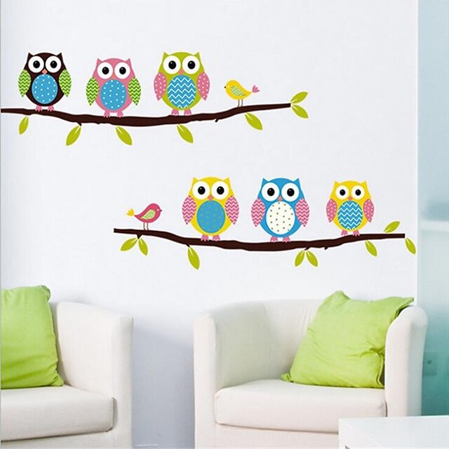  Dyr / Still Life / Mote Veggklistremerker Animal Wall Stickers Dekorative Mur Klistermærker, PVC Hjem Dekor Veggoverføringsbilde Vegg Dekorasjon / Kan fjernes