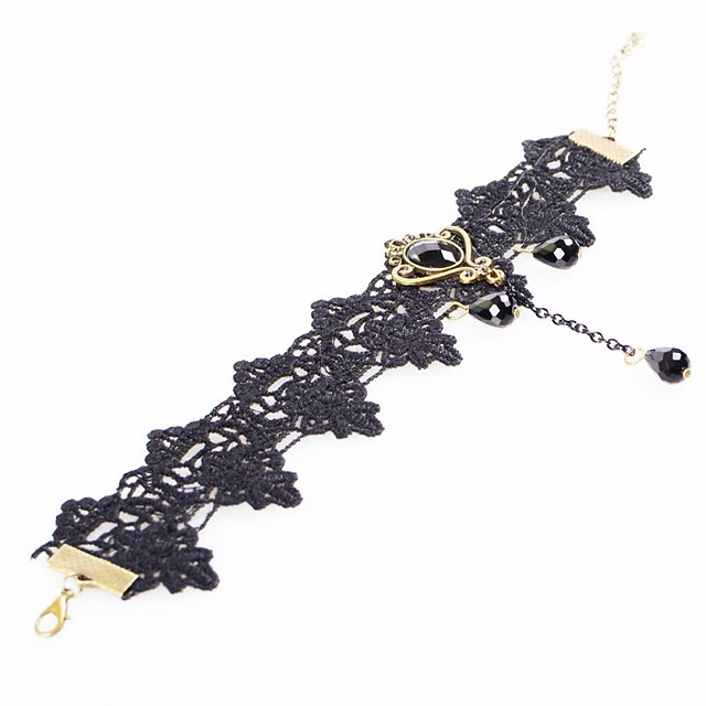  Black / White Lace  Flower Anklet Bracelet for Lady Body Jewelry Summer Beach