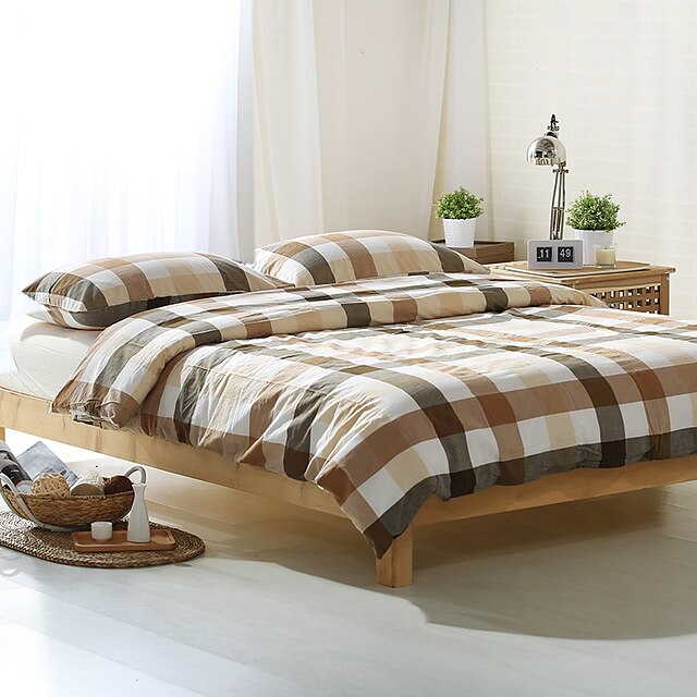  Bettbezug-Sets Verziert Baumwolle Garngefärbt 4 Stück / >800 / Twin-Size umfassen: 1 Bettlaken 1 Bettbezug und 1pillowcase umfasst die anderen Größen: 1 Bettlaken 1 Bettbezug, 2-teilig