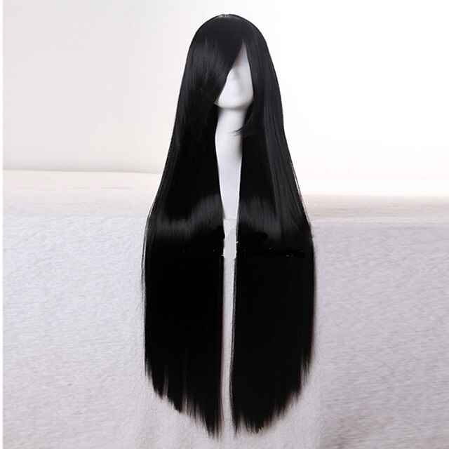  Synthetic Wig Straight Straight Wig Natural Black Synthetic Hair 10 inch Women's Black hairjoy