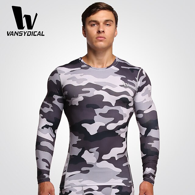  Men's Crew Neck Running Shirt Sports Tee / T-shirt Tights Top Exercise & Fitness Running Activewear Breathable Quick Dry Compression