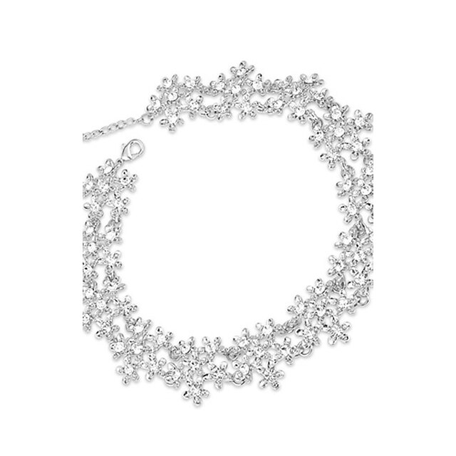  Women's Luxury Fashion European Chain Necklace Rhinestone Imitation Diamond Alloy Chain Necklace , Party Daily Casual