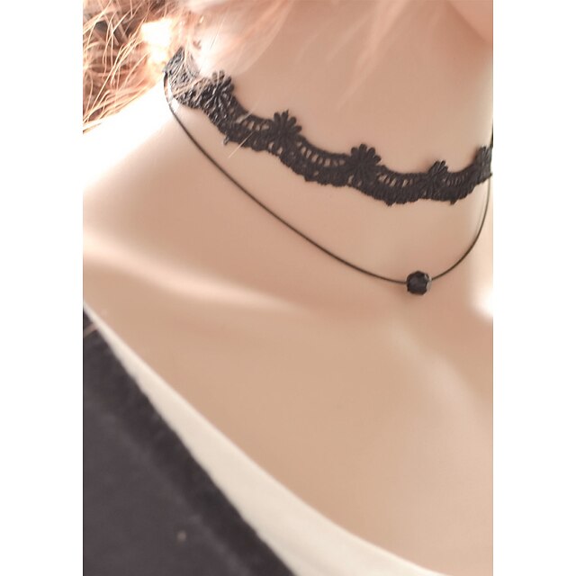  Women's Black Lace Choker Necklace Anniversary / Daily / Special Occasion / Office & Career