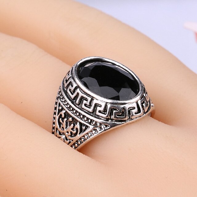  Women's Simulated Statement Ring Gold Plated Ladies Fashion Ring Jewelry Screen Color For Party One Size