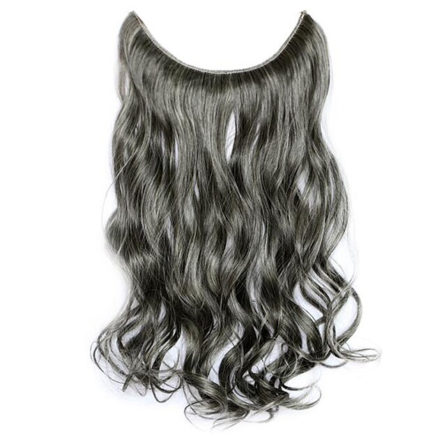  Wig Gray 45CM Synthetic High Temperature Wire Curly hair piece Color 2/613