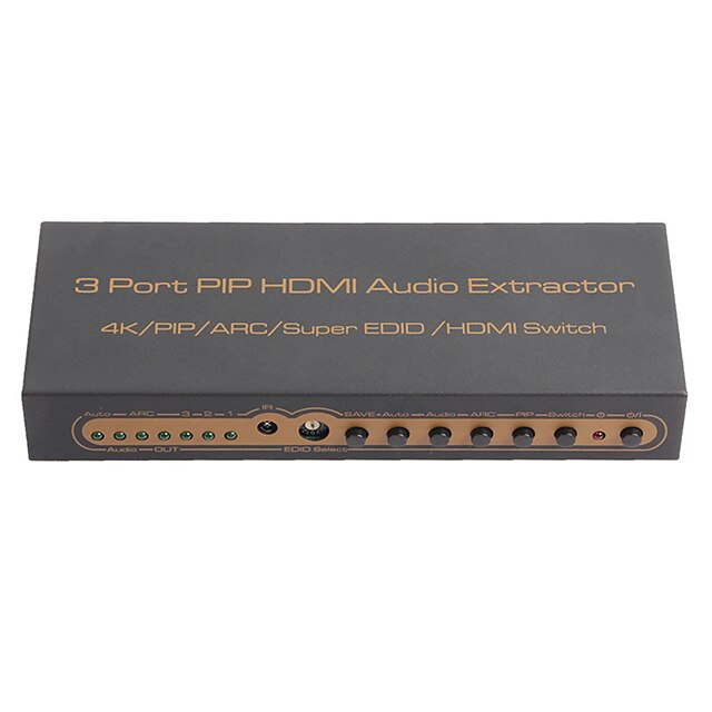  v1.4 HDMI interruptor / caixa de switcher 3x1 com extrator de áudio SPDIF óptica& Saída de áudio& controle remoto HDMI Switch 3