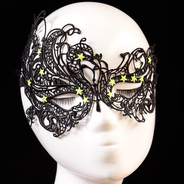  סגנון Sey מסיכה שחורה / תחרה לבנה עבור מסכות masker קישוט למסיבת ליל כל הקדושים