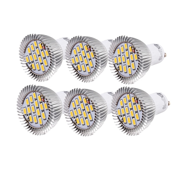  6db 6 W LED szpotlámpák 450-500 lm GU10 R63 15 LED gyöngyök SMD 5630 Dekoratív Meleg fehér Hideg fehér 220-240 V 110-130 V / 6 db. / RoHs