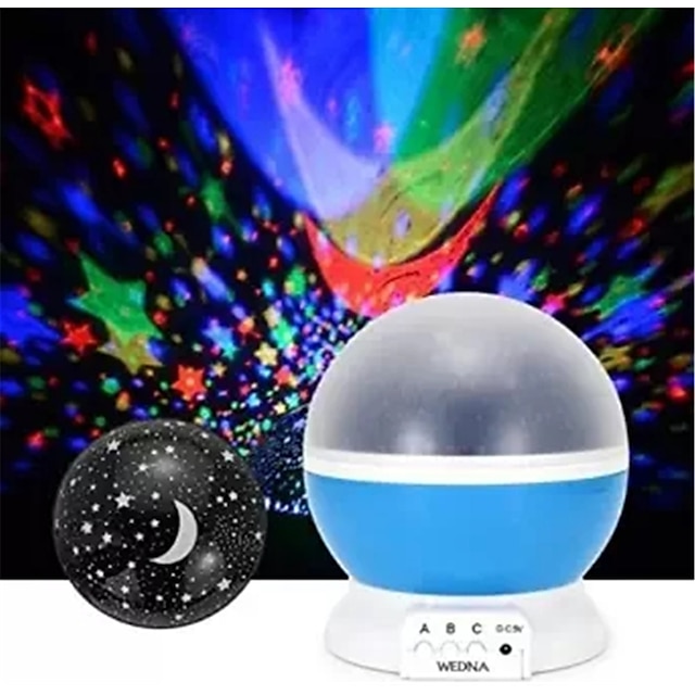  Projection Sky Light Staycation 360 Degree Romantic Room Rotating Star Projector USB Light Pink Blue Purple