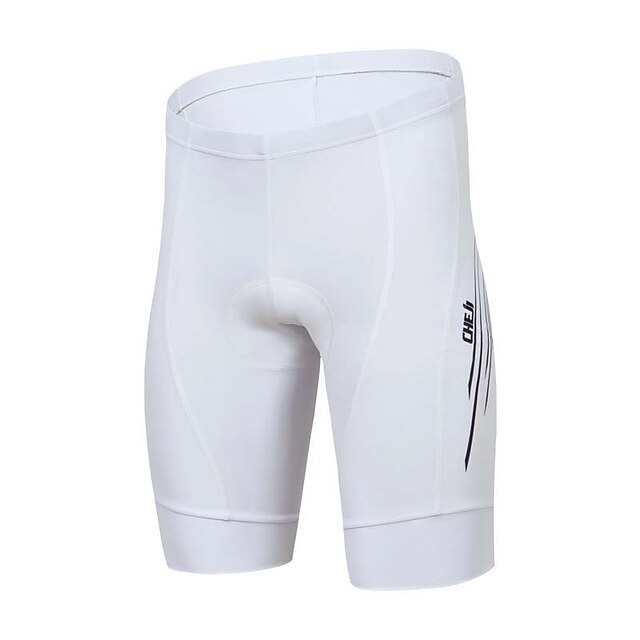  Men's Short Sleeve Cycling Padded Shorts - White Bike Breathable Sweat-wicking Sports Elastane Clothing Apparel / High Elasticity