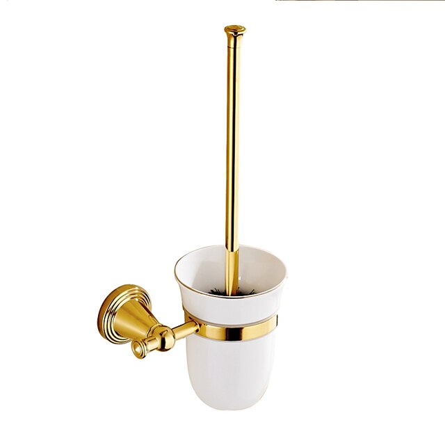  Toilet Brush Holder / Polished Brass / Wall Mounted /20*10*37 /Brass /Antique /20 10 0.377