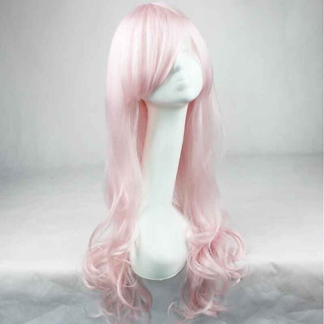  Cosplay Costume Wig Synthetic Wig Natural Wave Natural Wave Bob Wig Pink Pink Synthetic Hair Women's Pink
