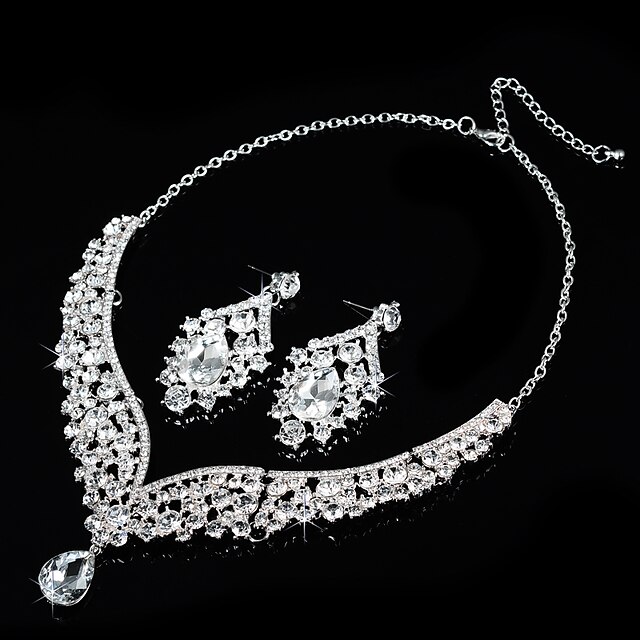  Dámské Šperky Set Küpeler Náhrdelníky - Pravidelný Ostatní Stříbrná Pro Svatební Párty Zvláštní příležitosti Výročí Narozeniny Zásnuby