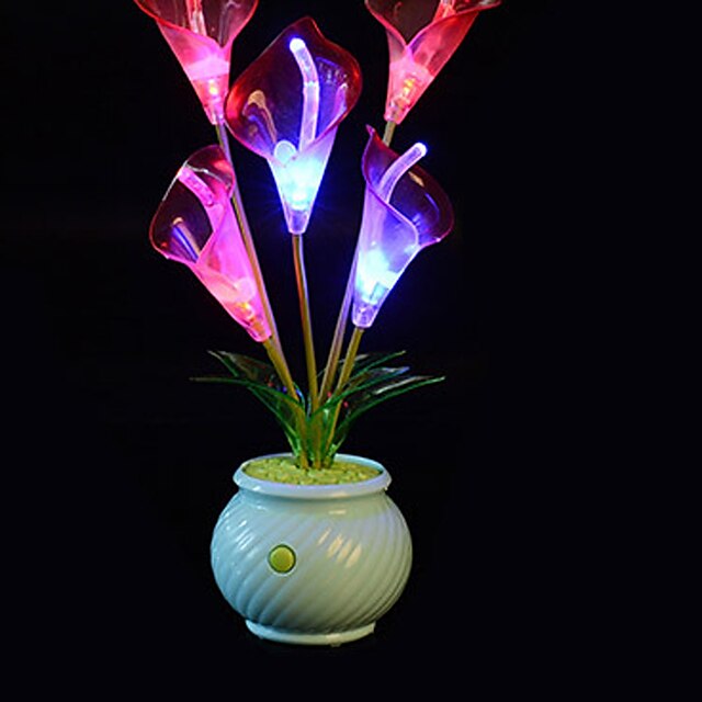  Creative Artificial Flower LED Color Changing Night Light  Light Color Randomization