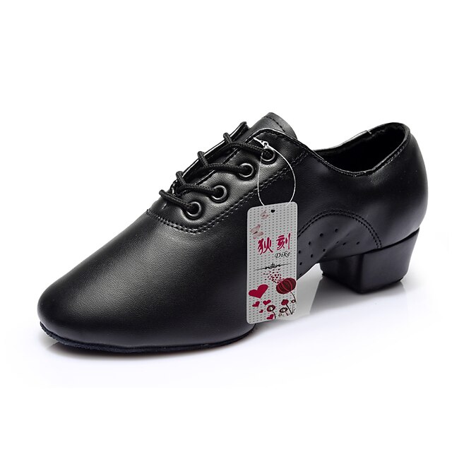  Men's Latin Shoes / Practice Shoes Faux Leather Lace-up Heel Lace-up Chunky Heel Non Customizable Dance Shoes / Performance