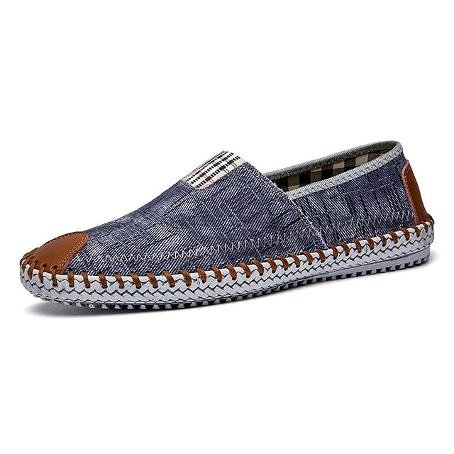  Heren Lente / Herfst Comfortabel Causaal Loafers & Slip-Ons Wandelen Canvas Paars / Blauw / Khaki