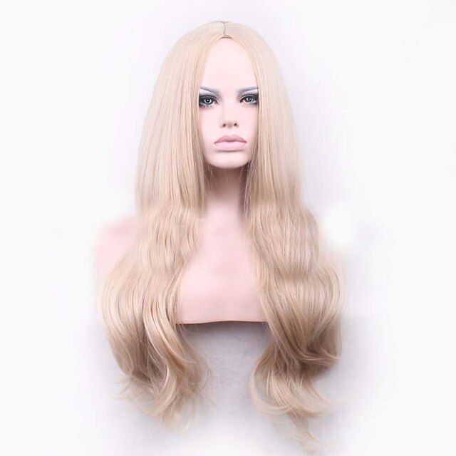  Synthetic Wig Natural Wave Natural Wave Wig Blonde Blonde Synthetic Hair Women's Blonde