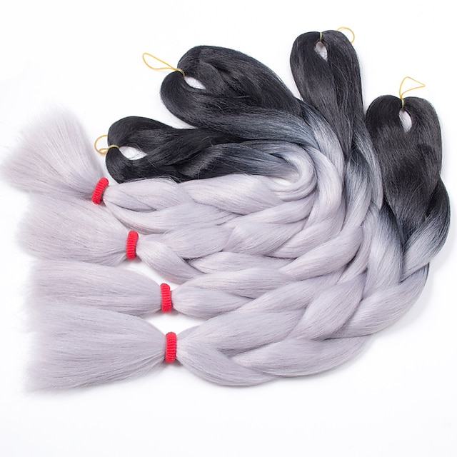  Tranças de cabelo em crochê Jumbo Trança Box Braids Âmbar Cabelo Sintético Cabelo para Trançar 1pc / pacote