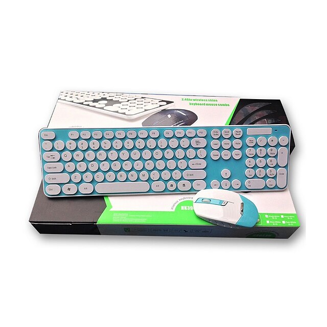  ワイヤレス マウスのキーボードコンボ 単四電池 オフィスキーボード オフィスマウス 1200 dpi 4 pcs