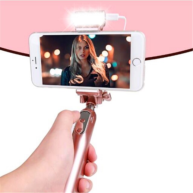  Trådbunden Selfie pinne Med A Kabel / En Selfie Stick för Android / iOS
