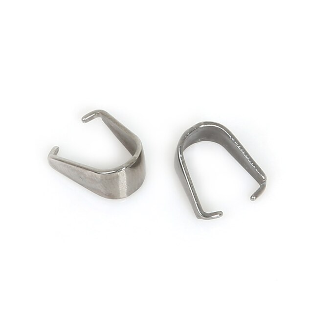  20pcs beadia clips pendentif en acier inoxydable ; caution fermoirs de connecteur pour la fabrication de bijoux
