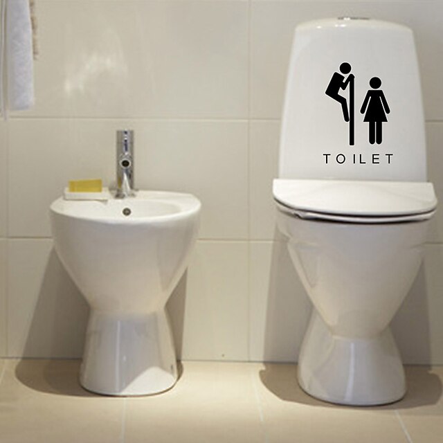  DIY Bathroom Fashion Toilet Words Toilet Stickers Environmental WC Wall Decals