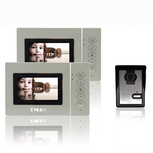  tmax®4.3「LCDビデオドア電話ドアベルホームエントリインターホン500TVLナイトビジョン（2monitorsに1camera）