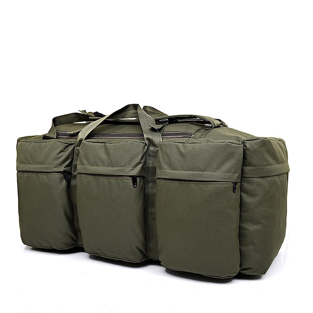  90 L حمل حقيبة - مقاوم للماء, سريع جاف, يمكن ارتداؤها في الهواء الطلق التخييم والتنزه, رياضة وترفيه تيريليني, نايلون, أكسفورد أخضر, أسود