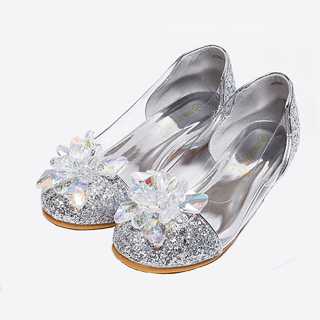  Girls' Shoes Glitter Spring / Summer / Fall Comfort Sandals Crystal / Sequin for Silver / Gold / Wedding / Wedding / TPR (Thermoplastic Rubber)