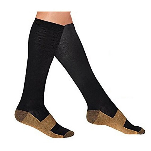  Socks Compression Socks Knee High Socks Unisex Compression Relieve general fatigue For Exercise & Fitness Racing Running Sports Spring Summer Fall Nylon Spandex Black / Stretchy / High Elasticity