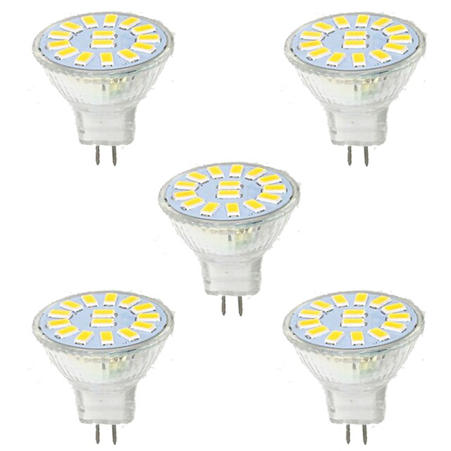  GU4(MR11) Lampe de Décoration MR11 15 SMD 5730 480LM lm Blanc Chaud Blanc Froid Décorative 9-30 V 5 pièces
