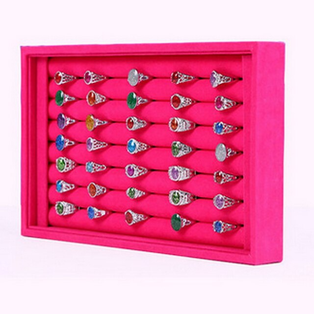  Quadrada Caixas de Jóias / Expositores de Jóias - Fashion Cor de Rosa, Preto e Branco 23 cm 14.5 cm / Mulheres