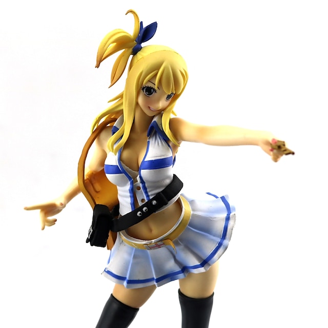  Anime Action Figures Inspired by Fairy Tail Lucy Heartfilia PVC(PolyVinyl Chloride) 24 cm CM Model Toys Doll Toy