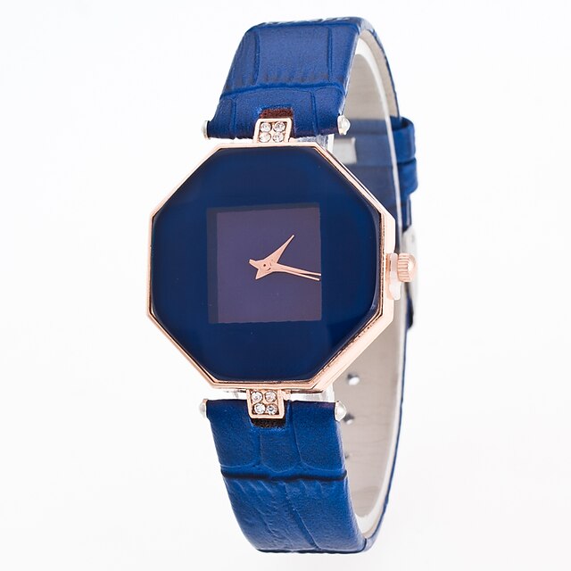  Femme Montre Habillée Montre Tendance Numérique Chronomètre Cuir Bande rétro Noir Blanc Bleu Rouge Violet