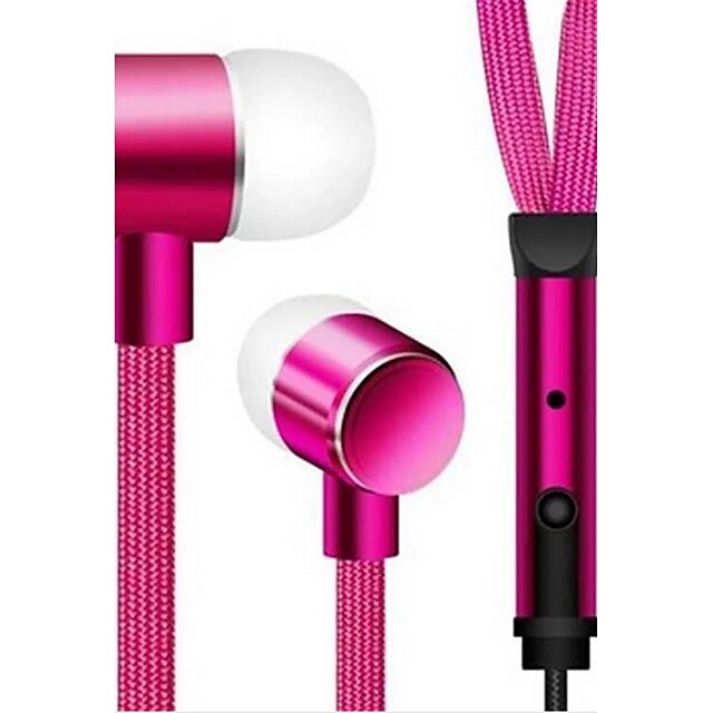  In Ear Wired Headphones Aluminum Alloy Mobile Phone Earphone with Volume Control Headset